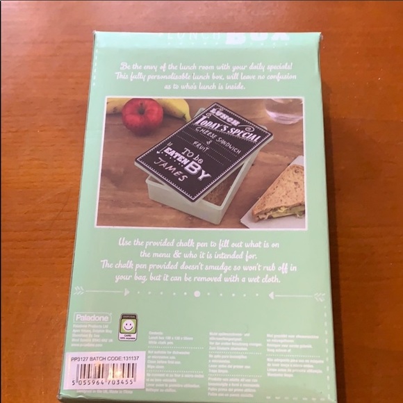 Nib Noki Chalkboard Lunchbox 5x2.5x7.5” - Picture 2 of 4